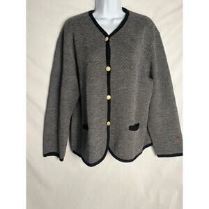 Busnel Made in France Wool Cardigan Jacket Women’s EU 48 US Large XL